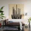 Society6 Black And White Cactus by Summer Sun Designs-Wood Wall Art (5′ x 5′)(Wood)