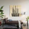 Society6 Black And White Cactus by Summer Sun Designs-Wood Wall Art (5′ x 5′)(Wood)