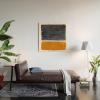 Society6 Minimalist Mid Century Modern Colorful Color Field Rothko Navy Blue Yellow Ochre by Enshape-Wood Wall Art (3′ x 3′)(Wood)