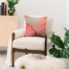 Society6 Throw Pillow with Insert, Designed by Monika Strigel, Decorative Cushion for Sofa Bed Living Room Home Decor Soft Accent Pillow Cover Included, 16″ x 16″, Better Together Pink Ink(Better Together Coral Green)