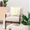Society6 Throw Pillows with Pillow Insert – Home Decor by Monika Strigel – Decorative Accent Pillows for Couch or Bed, 20” x 20”, Dramaqueen – Teal Gold(Gingham – Sunny Yellow)
