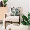 Society6 Throw Pillows with Pillow Insert – Home Decor by Monika Strigel – Decorative Accent Pillows for Couch or Bed, 20” x 20”, Dramaqueen – Teal Gold(Rugged Marble Blue Green)