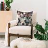 Society6 Throw Pillows with Pillow Insert – Home Decor by Monika Strigel – Decorative Accent Pillows for Couch or Bed, 20” x 20”, Dramaqueen – Teal Gold(Rugged Marble Hexagon)