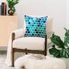 Society6 Throw Pillows with Pillow Insert – Home Decor by Monika Strigel – Decorative Accent Pillows for Couch or Bed, 20” x 20”, Dramaqueen – Teal Gold(Tweedy Dark Ocean Colors)