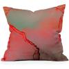 Society6 Throw Pillow with Insert, Designed by Monika Strigel, Decorative Cushion for Sofa Bed Living Room Home Decor Soft Accent Pillow Cover Included, 16″ x 16″, Better Together Pink Ink(Better Together Coral Green)