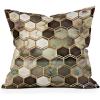 Society6 Throw Pillows with Pillow Insert – Home Decor by Monika Strigel – Decorative Accent Pillows for Couch or Bed, 20” x 20”, Dramaqueen – Teal Gold(Rugged Marble Earth Tones)