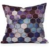 Society6 Throw Pillows with Pillow Insert – Home Decor by Monika Strigel – Decorative Accent Pillows for Couch or Bed, 20” x 20”, Dramaqueen – Teal Gold(Rugged Marble Hexagon Blue)