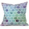 Society6 Throw Pillows with Pillow Insert – Home Decor by Monika Strigel – Decorative Accent Pillows for Couch or Bed, 20” x 20”, Dramaqueen – Teal Gold(Tweezy Ocean Blue)