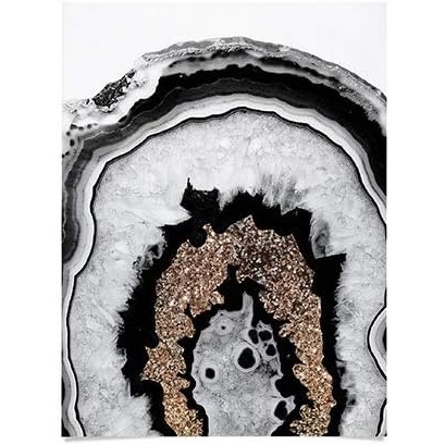 imageSociety6 Anita Bella Jantz Palm Leaves Green Vibes 4 Poster 18x24Agate Gold Glitter 1