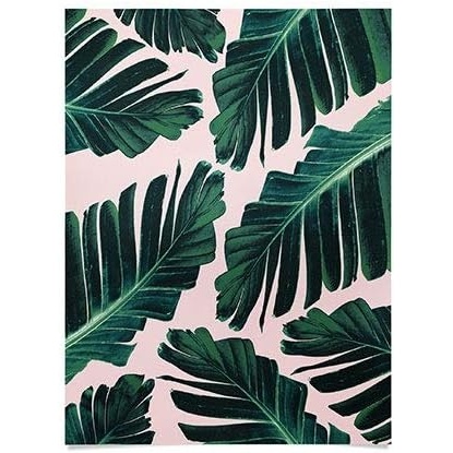 imageSociety6 Anita Bella Jantz Palm Leaves Green Vibes 4 Poster 18x24Tropical Banana Leaves Dream 1