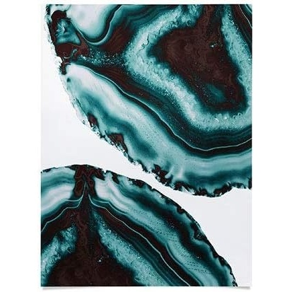 imageSociety6 Anita Bella Jantz Palm Leaves Green Vibes 4 Poster 18x24Turquoise Brown Agate 1
