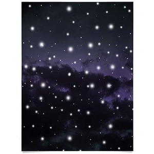 Society6 Anita Bella Jantz Palm Leaves Green Vibes 4 Poster, 18″x24″(Purple Midnight Blue Cosmos 1)