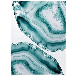Society6 Anita Bella Jantz Palm Leaves Green Vibes 4 Poster, 18″x24″(Soft Turquoise Agate 1)