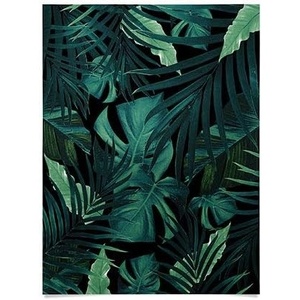 Society6 Anita Bella Jantz Palm Leaves Green Vibes 4 Poster, 18″x24″(Tropical Jungle Night 1)