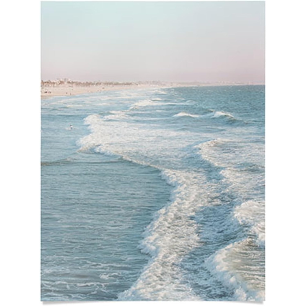 image:imageSociety6 Santa Monica California Beach Poster Wall Art Wall Decor by Eye Poetry Photography HighQuality Smooth Gloss Paper 18 x 24