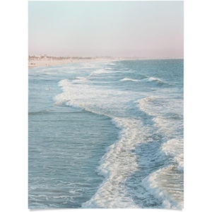 Society6 Santa Monica – California Beach Poster Wall Art – Wall Decor by Eye Poetry Photography – High-Quality, Smooth Gloss Paper, 18″ x 24″