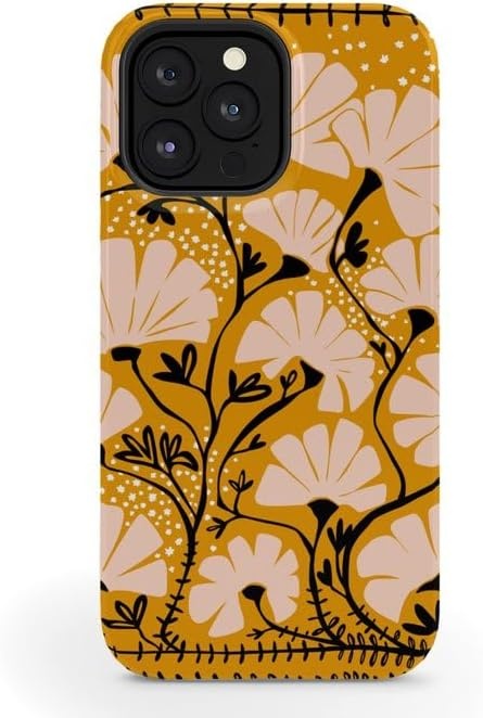 image:imageSociety6 Phone Case for iPhone 16 PRO Tough Stylish Design by Annick Tough Premium Protection Phone Case SnapOn with Wireless Charging Compatibility SilverYellow