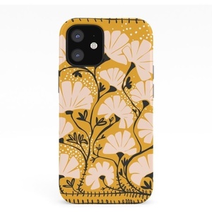 Society6 Phone Case for iPhone 16 PRO – Tough – Stylish Design by Annick – Tough Premium Protection Phone Case, Snap-On with Wireless Charging Compatibility Silver(Yellow)